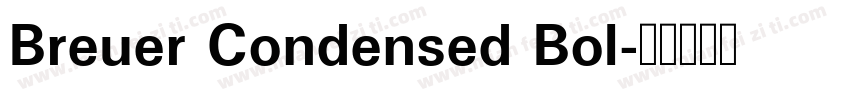 Breuer Condensed Bol字体转换